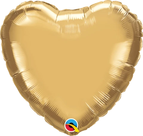 Foil Balloon 18" - Heart Chrome Gold