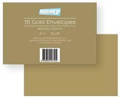 Envelopes - Gold Pk 15
