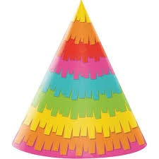 Party Hats -Fiesta Fun Adult Party Hats Pk8