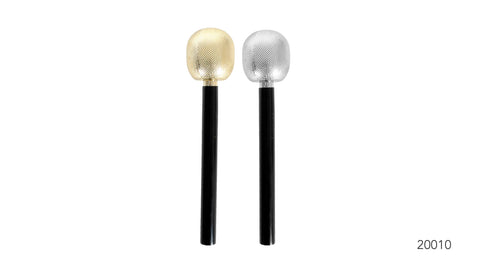 Party Microphone Gold and Silver