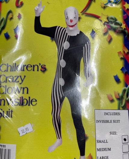 Costume - Children's Crazy Clown Invisible Suit Small