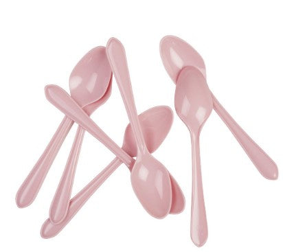 Plastic Spoons - Dessert Spoon Classic Pink 20pk