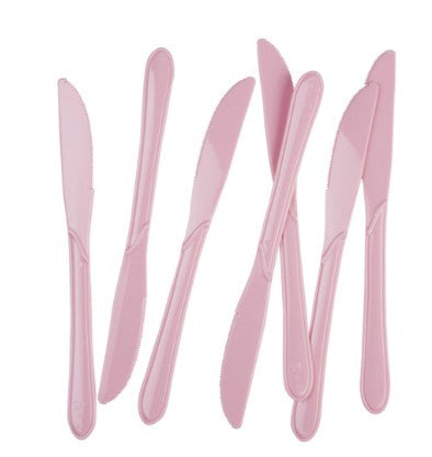 Plastic Knives - Classic Pink 20pk