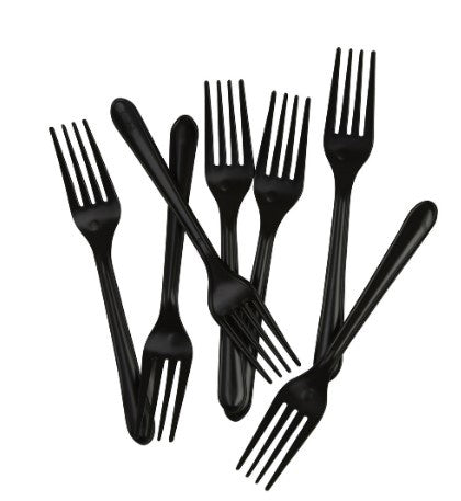 Plastic Forks - Black 20pk