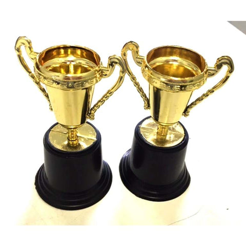 Trophy - Plastic Winners Cups Gold Pack of 2