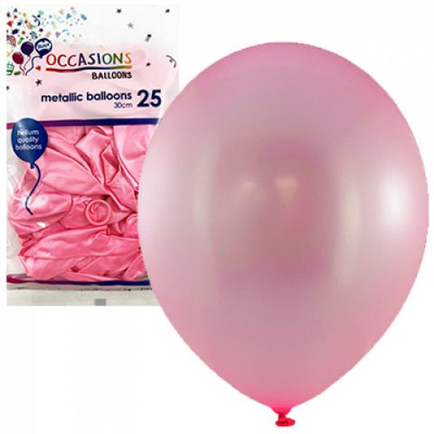 Latex Balloon 12" - Metallic Light Pink 30cm Balloons P25