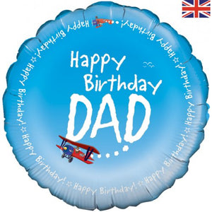 Foil Balloon 18" - Happy Birthday Dad Oaktree
