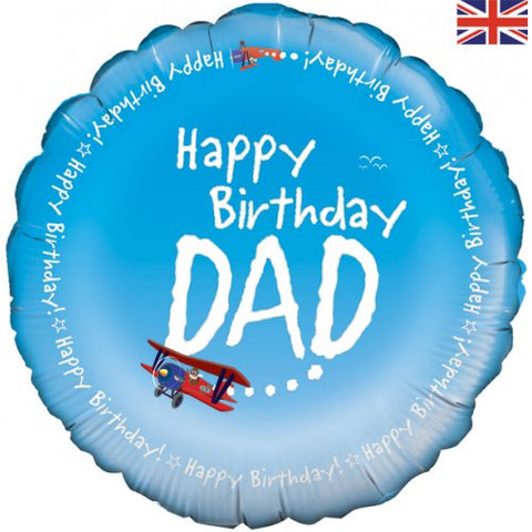 Foil Balloon 18" - Happy Birthday Dad Oaktree