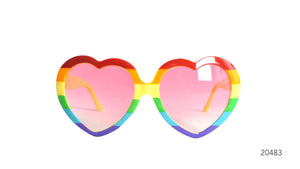 Party Glasses -  Rainbow Hearts