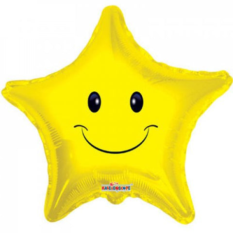 Foil Balloon 18" - Smiley Face (Star-shaped)
