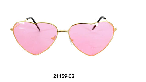 Party Glasses - Heart Glasses Metal Frame Hot Pink