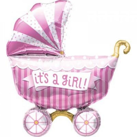 Foil Balloon Supershape - It's A Girl Buggy