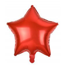 Foil Balloon 18" - Decrotex Foil Star Red 48cm