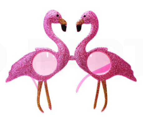 Party Glasses - Glitter Flamingo