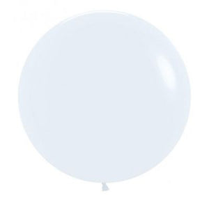 24" Latex Balloon - Sempertex 60cm Fashion White