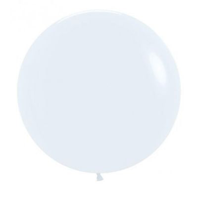 24" Latex Balloon - Sempertex 60cm Fashion White