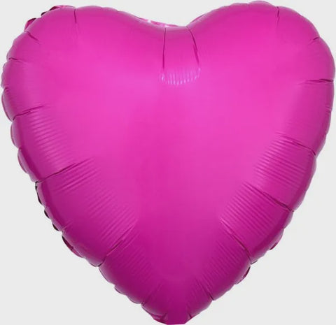 Foil Balloon 17" - Bright Bubblegum Pink Heart