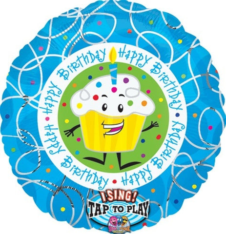 Foil Balloon Singing - Birthday Cupcake