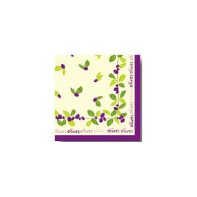 Printed Lunch Napkins 3 Ply - Olives Pk 20