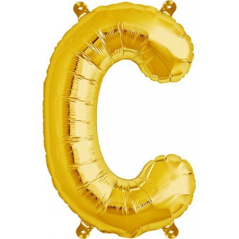Juniorloon Foil Balloon - 16"  Letter C Gold