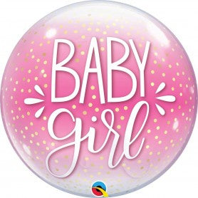 Bubble Balloon 22" - Baby Girl Pink