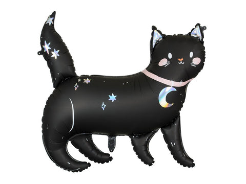 Foil Balloon Supershape - Black Cat Holographic