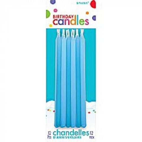 Cake Candles - Blue Birthday Taper Candles
