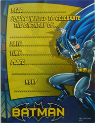 Invites - Batman Invitation Pk 8