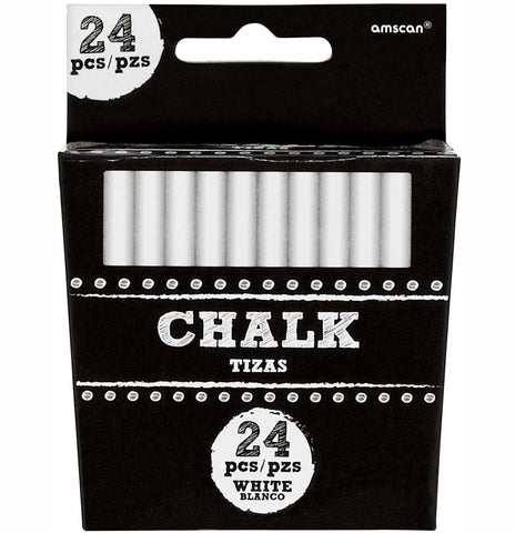 White Chalk Sticks PK24