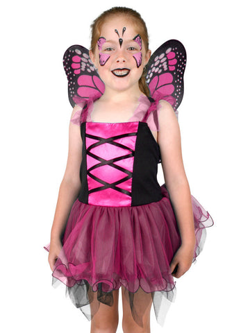 Costume - Child Butterfly Fairy Dress w/Wings (Pink)