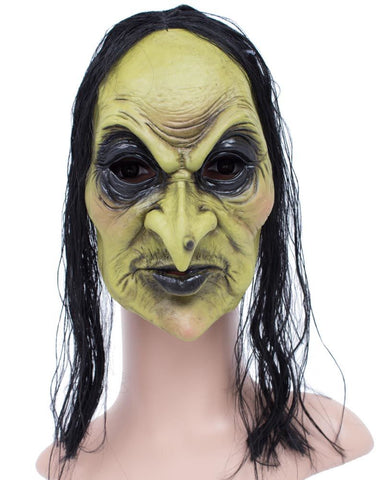 Regina Witch Face Mask with Hair