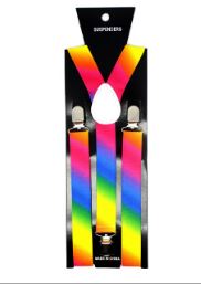Suspender - Rainbow Diagonal Stripe