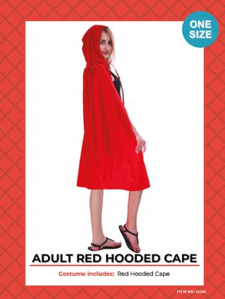 Costume - Red Hooded Cape (Adult)
