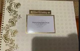 Guest Book - Photo Keepsake Book Wedding Gold