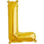 Juniorloon Foil Balloon - 16"  Letter L Gold