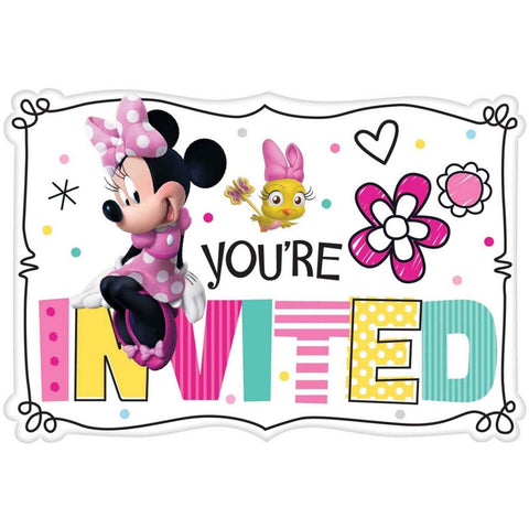 Invites - Minnie Mouse Happy Helpers Invitation Pk8