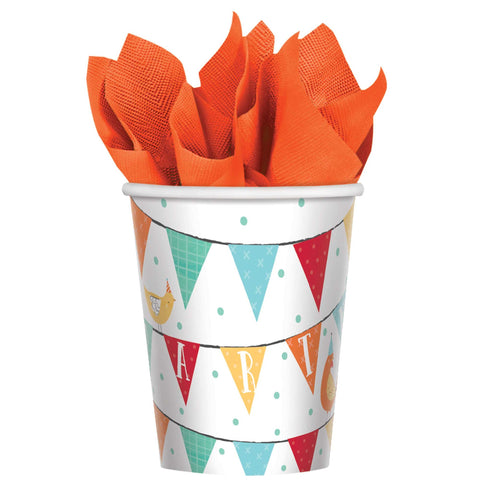 Paper Cups - Barnyard Birthday 9oz / 266ml Paper Cups