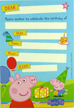 Invites - Peppa Pig Invitations Pk 8