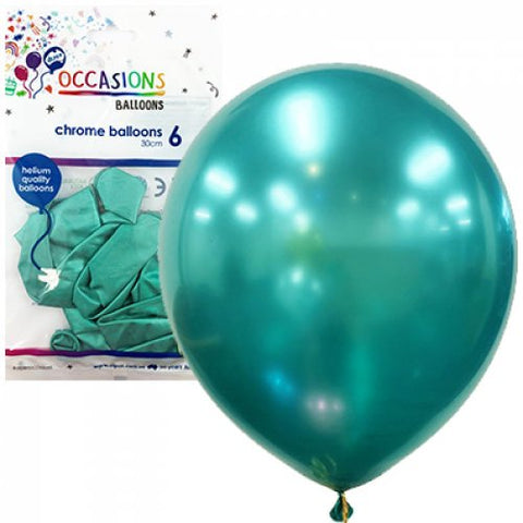 Latex Baloon 11" - Chrome Green 30cm Balloons P6