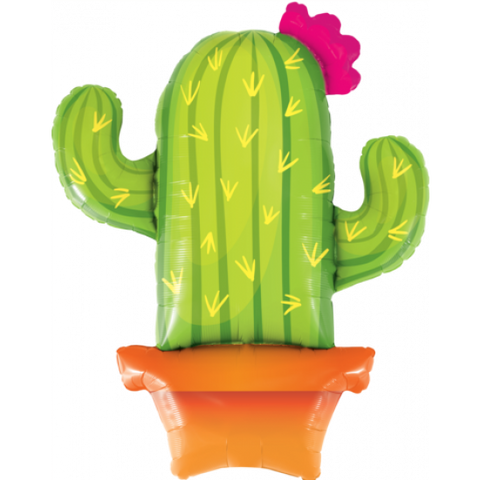 Foil Balloon Supershape - Potted Cactus