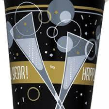 Printed Paper Cups - New Years Bubbly Pk 8