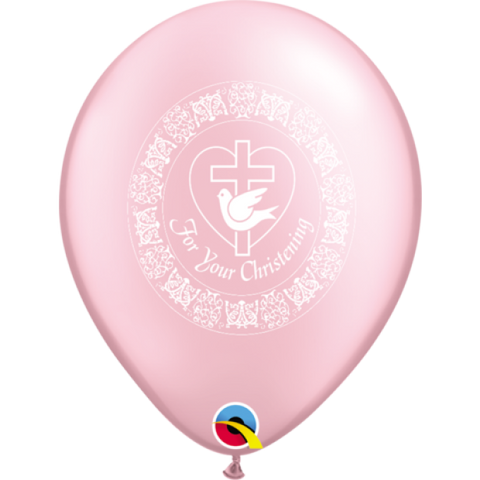 Qualatex 11" Print Latex - For Your Christening Pearl Pink