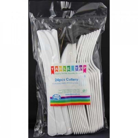 Reusable Cutlery - White Assorted