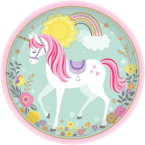 Paper Plate - Magical Unicorn 9" Round