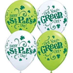 Qualatex 11" Print Latex - St Patrick's Get Your Green On