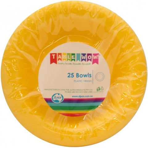 Reusable Bowls - Yellow Pk25