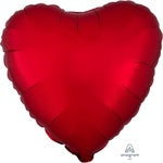 Foil Balloon 18" - Heart Satin Luxe Sangria
