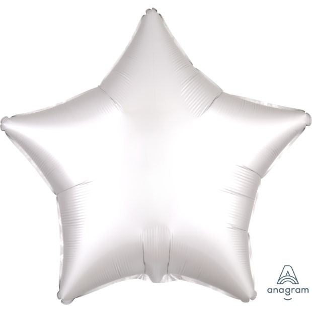 Foil Balloon 18" - Heart Shape Satin Luxe White