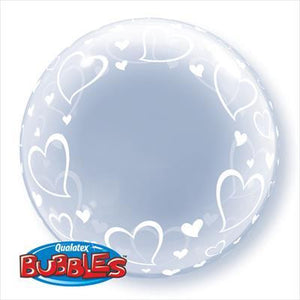 Bubble Balloon 24" - Deco Stylish Hearts