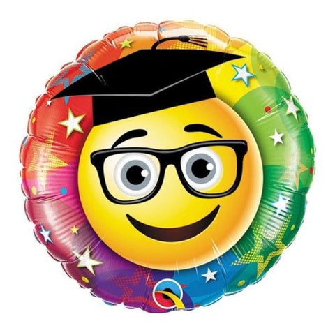 Foil Balloon 18" - Smiley Graduate